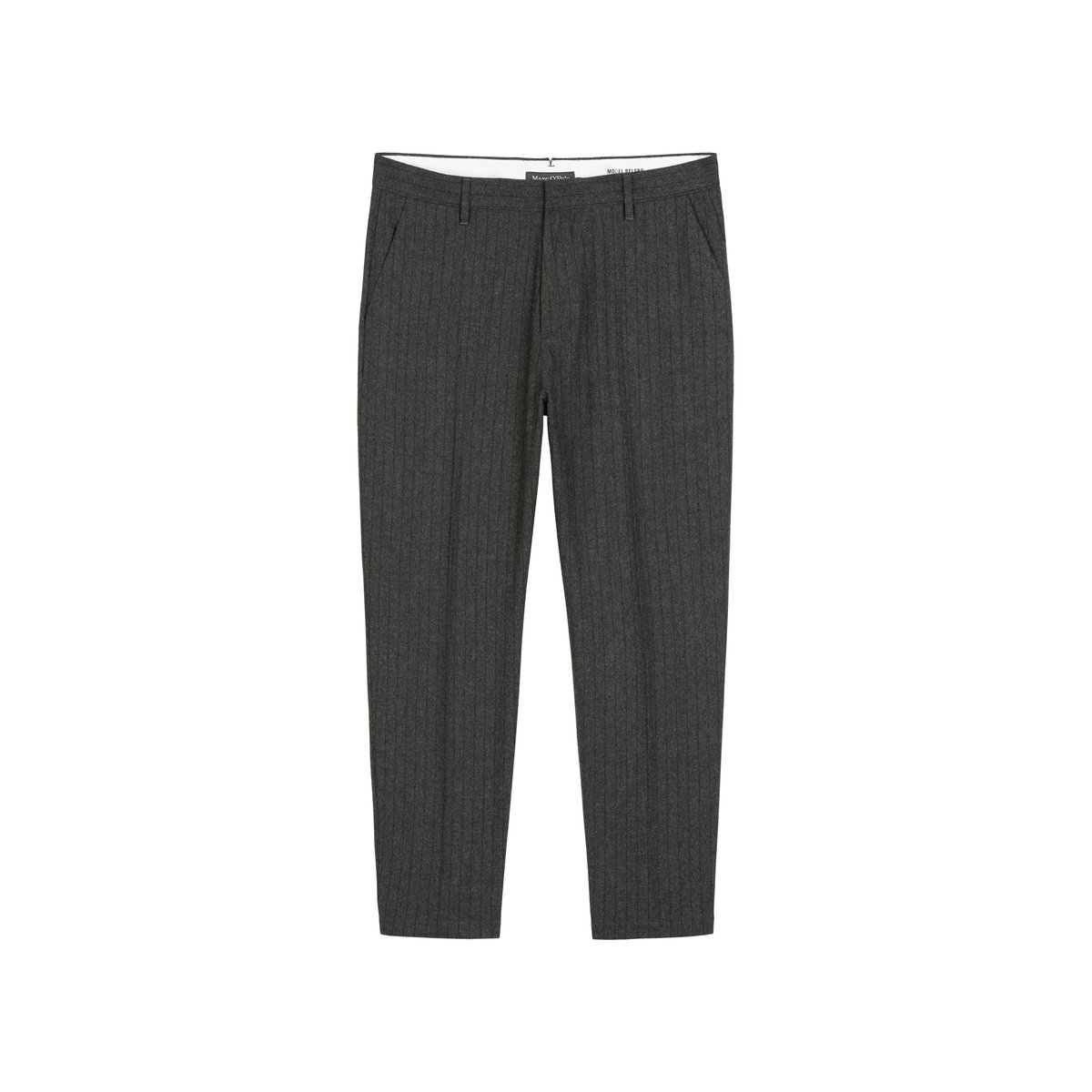 Pantalon modèle Belsbo relaxed en laine Tech douce noir, MARC O'POLO
