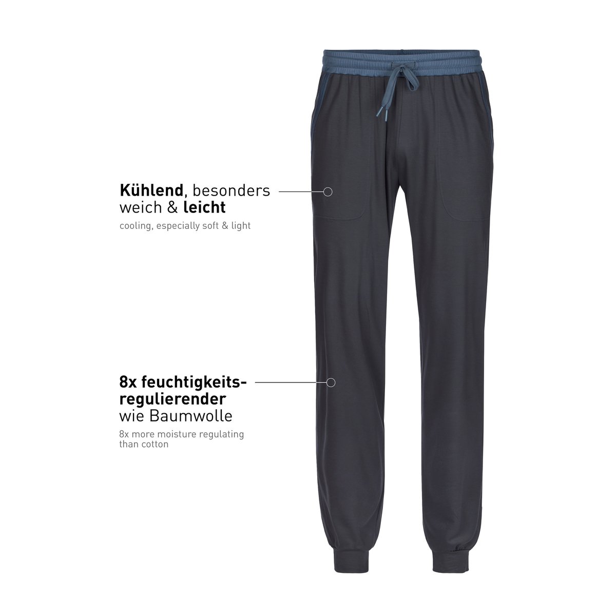 Pantalon Lyocell DEEPSLEEPWEAR COOLING anthrazit, CALIDA