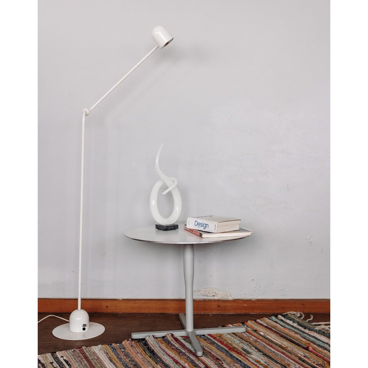Lampadaire en métal Julien N°60 - Bon état blanc, DEBONGOUT