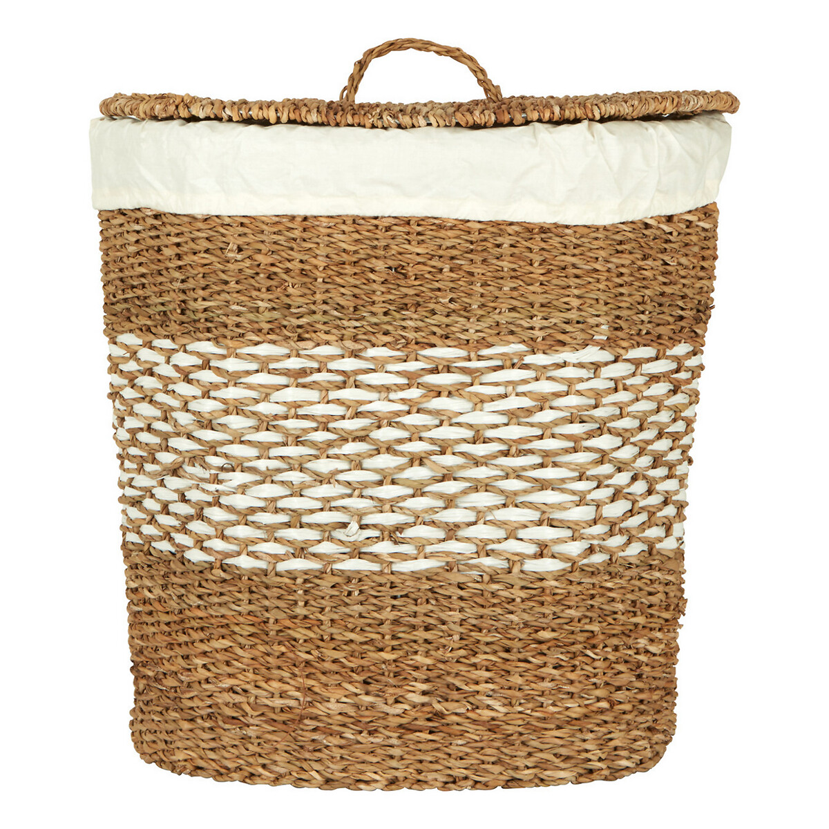 Oval Seagrass Basket With Lid natural, SO'HOME