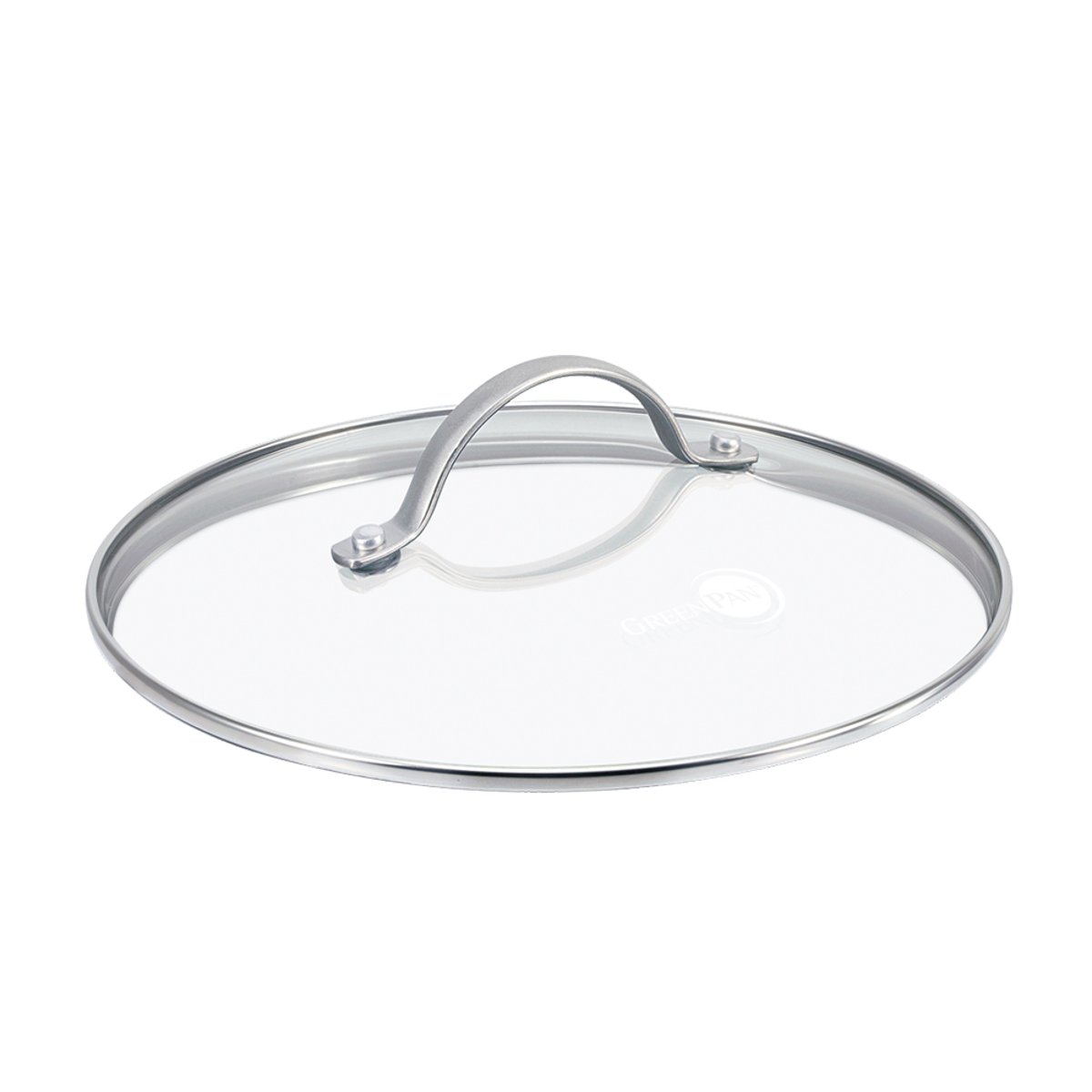 Couvercle 28 cm en verre bord inox transparent / cristal, GREENPAN