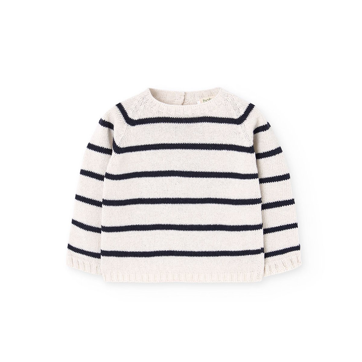Pull à rayures pour bébé blanc, BOBOLI