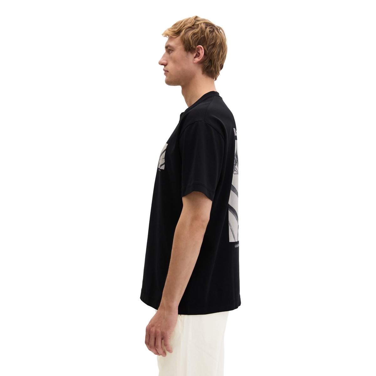 T-shirt relaxed avec imprimé saisonnier au dos noir, MARC O'POLO