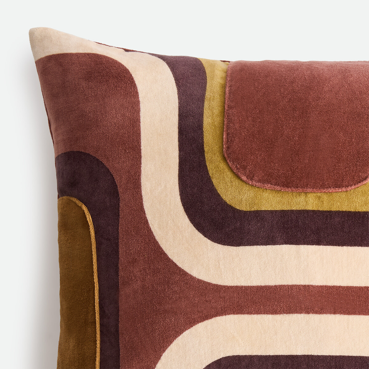 Housse de coussin, en coton, 50 x 50 cm, TADZIO terracotta/ambre, LA REDOUTE INTERIEURS