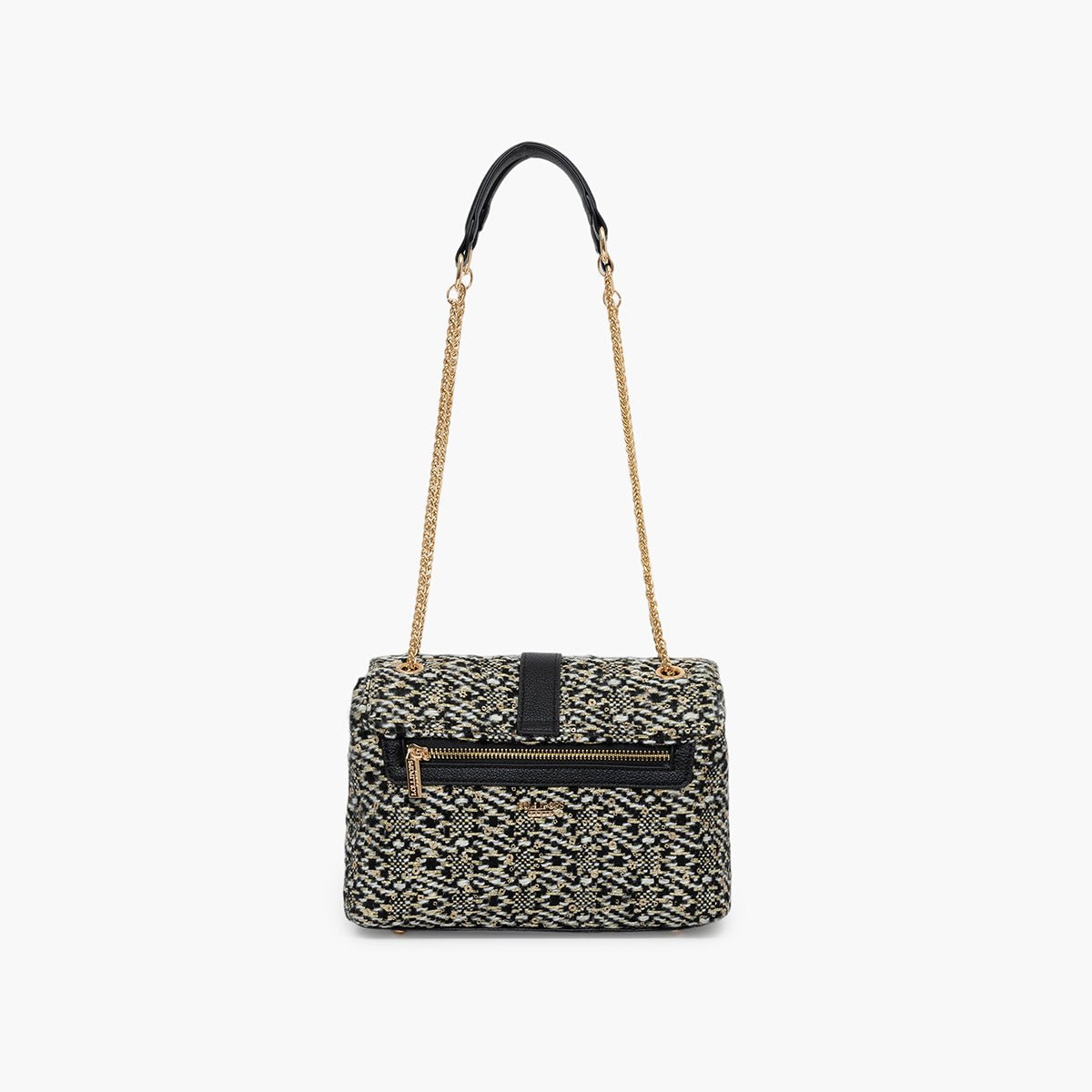 Sac porté épaule noir Toundra doré, LOLLIPOPS