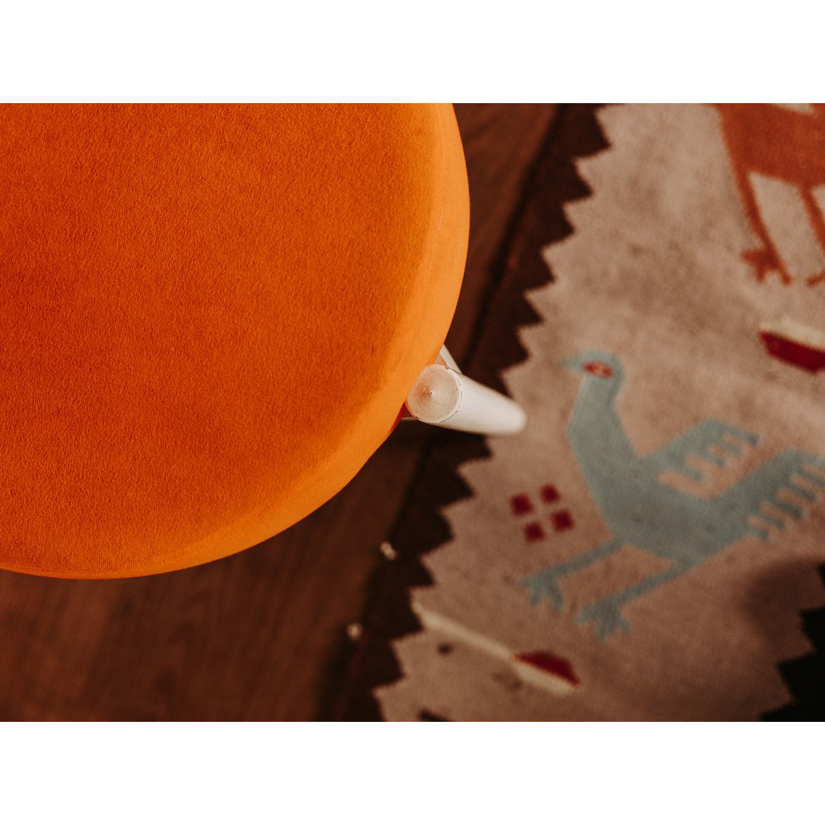 Tabouret orange Axel N°114 - Bon état orange, DEBONGOUT