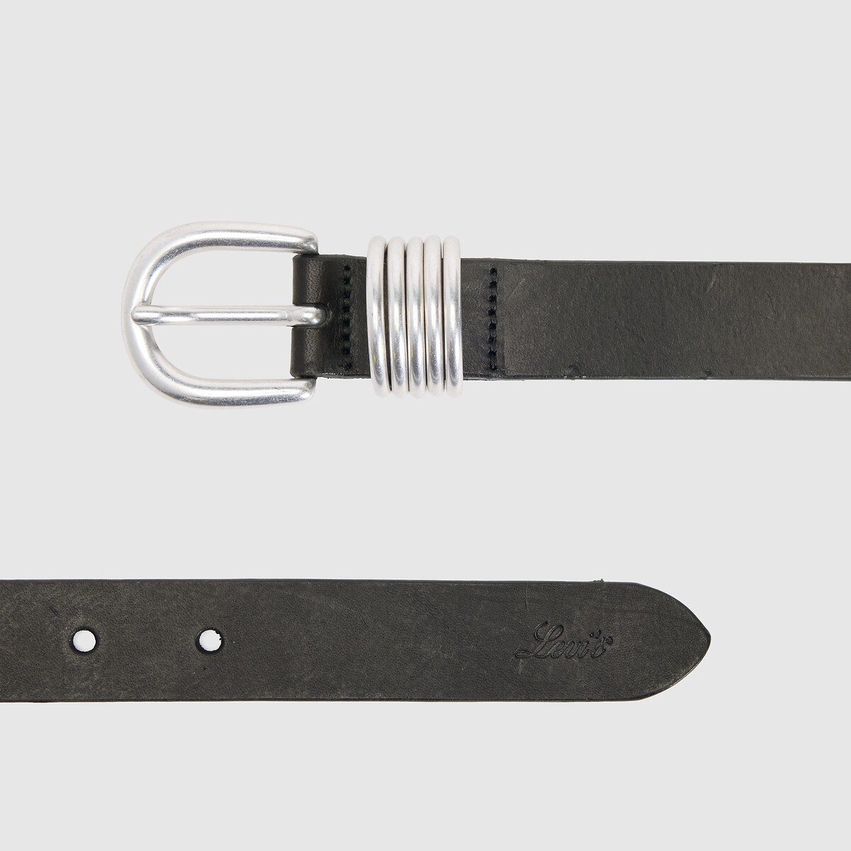 Cinturón de cuero LYLA RING negro, LEVI'S