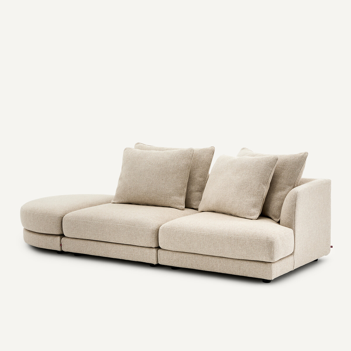 Rechtes Halbsofa, modular, aus Baumwollmischgewebe, TIBERIO ecru, AM.PM
