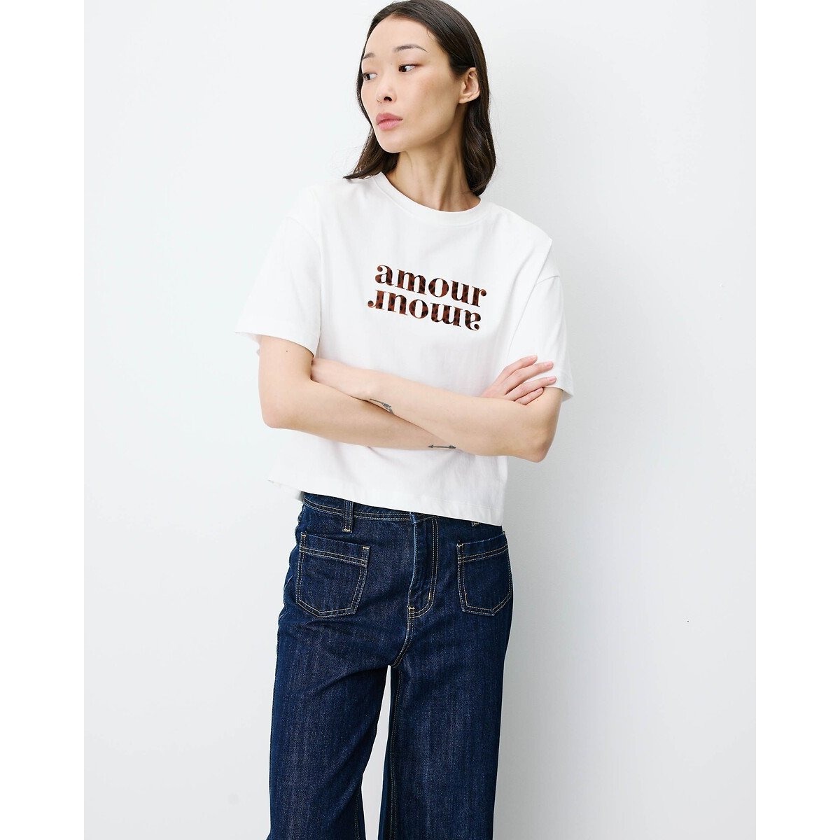 Tee-shirt AMOUR, ANIS ivoire, GRACE & MILA