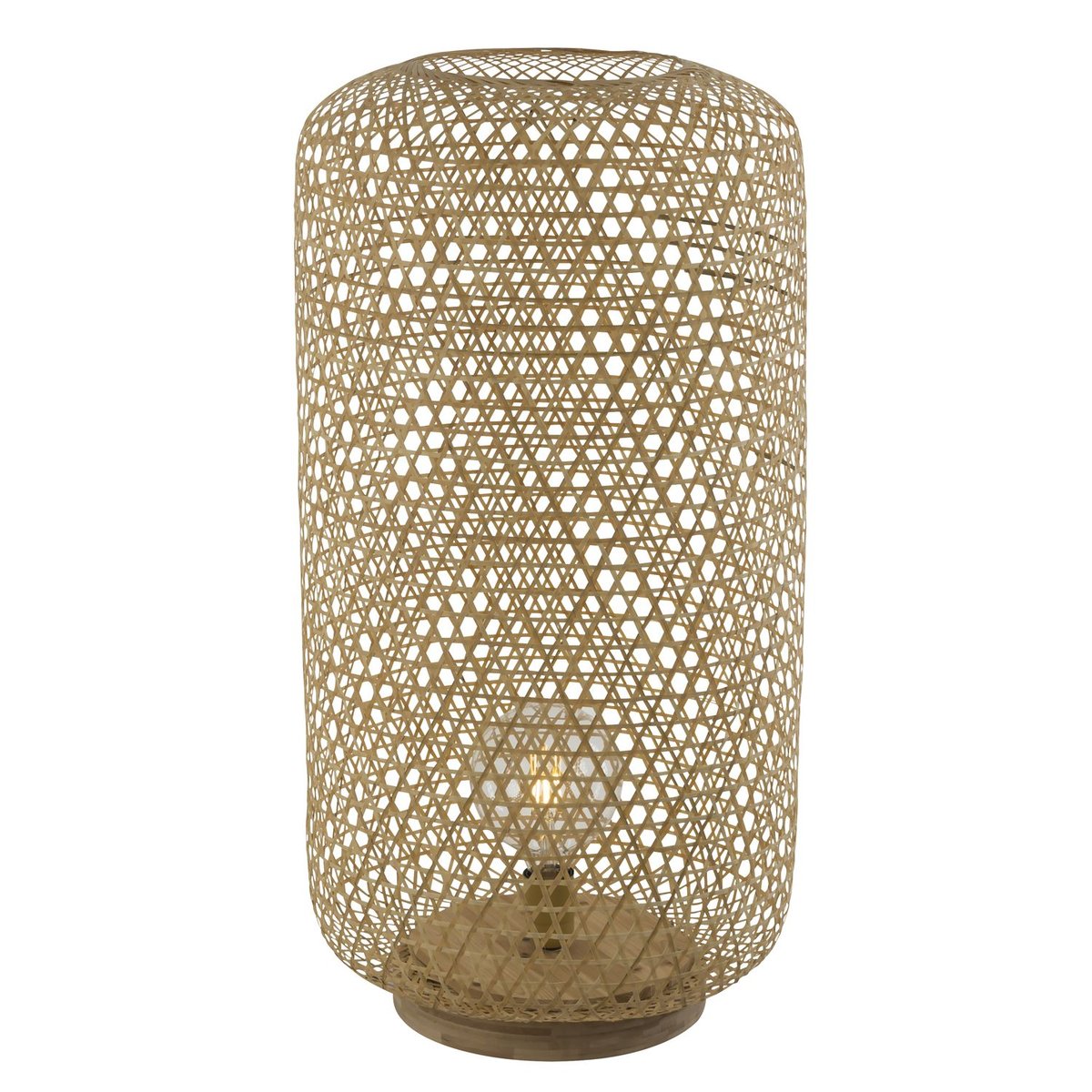 Lampadaire en cannage style bohème MIRENA beige, GLOBO LIGHTING