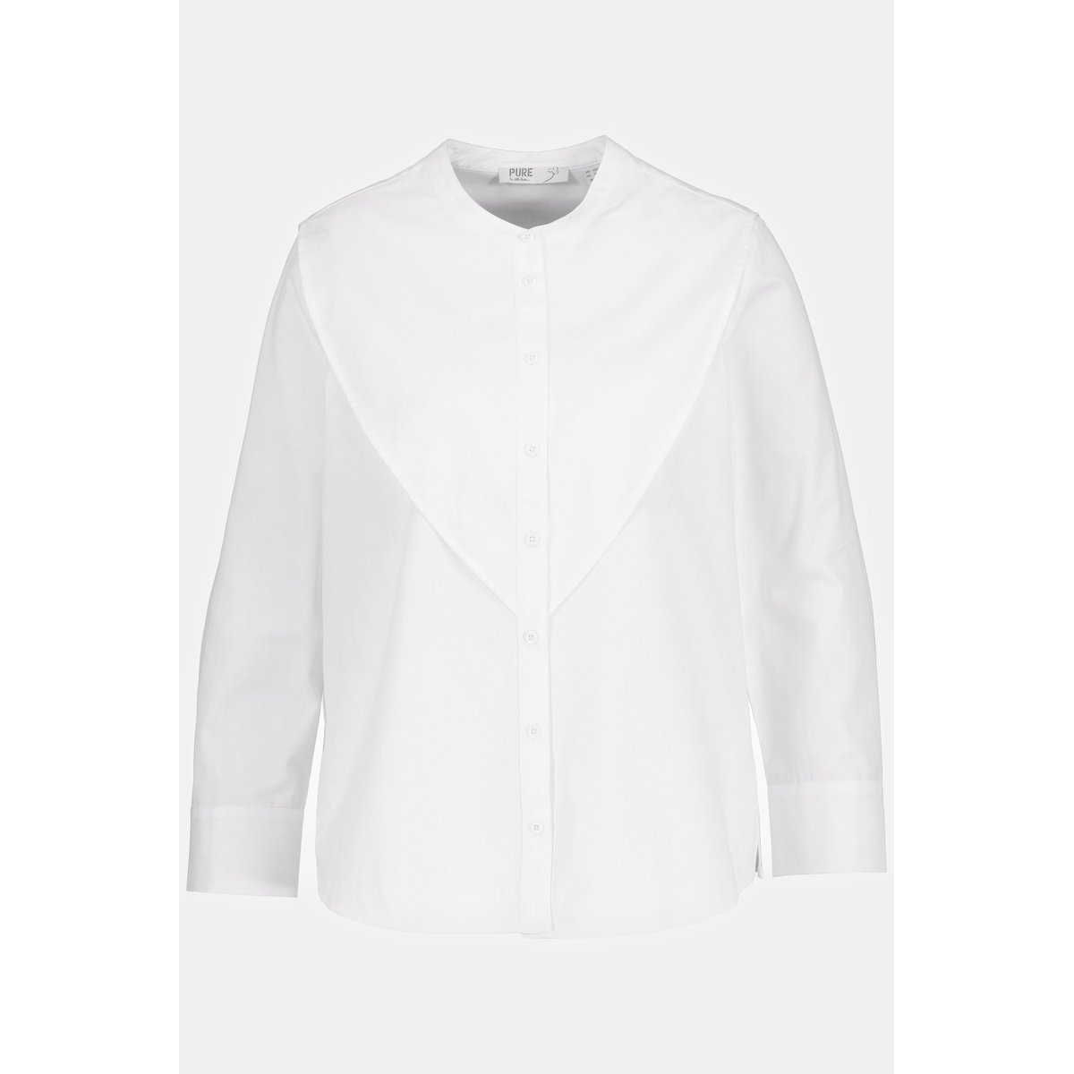 Chemisier, plastron, col montant blanc cassé, ULLA POPKEN