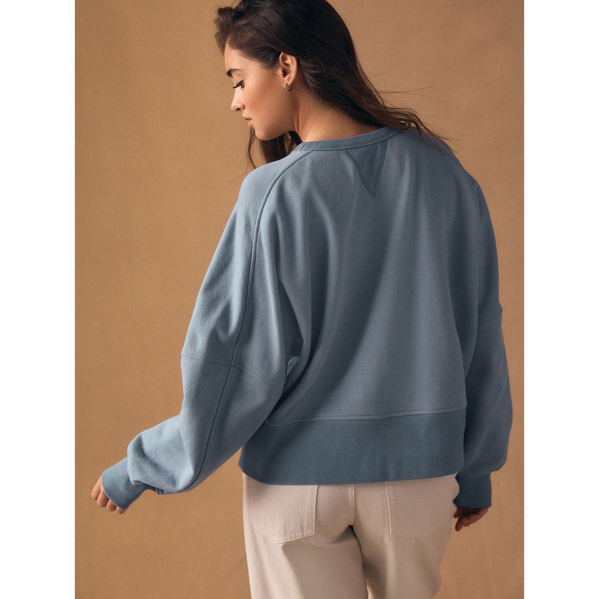 Sweat motif de fleurs en conserve brodées bleu pâle, NEXT