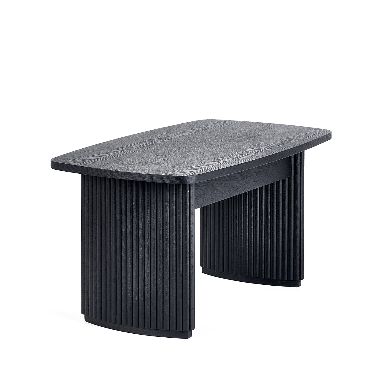 Lucien Fluted Wood Compact Coffee Table black, SO'HOME