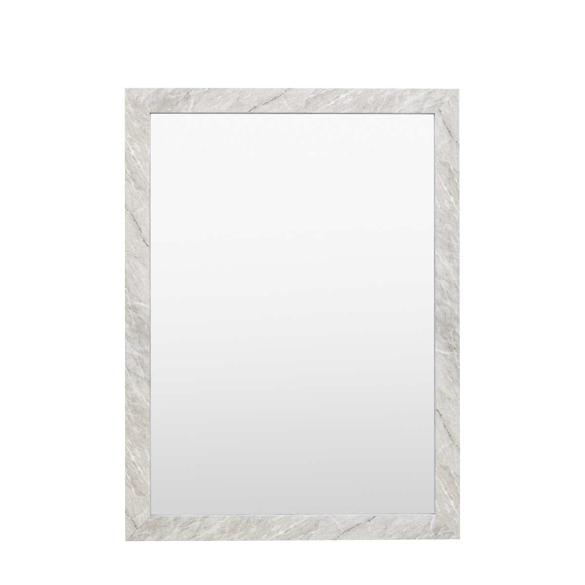 57x77cm Romana Rectangle Mirror in Marbled White white, ÉDITÉ