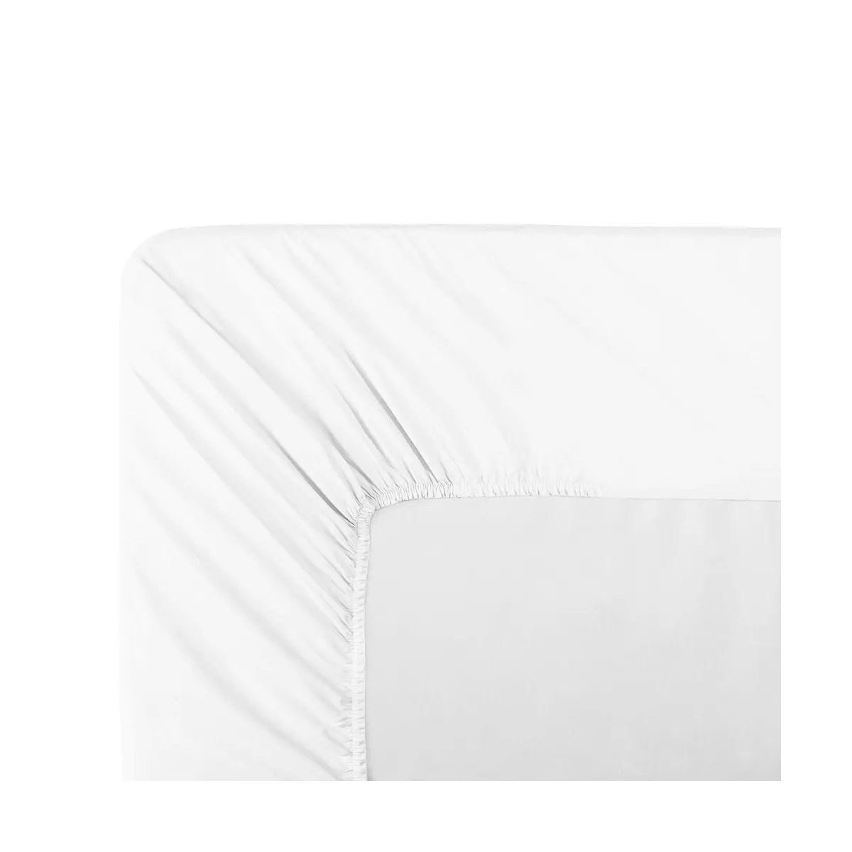 Drap housse duo b40 percale de coton LA PERCALE FRANCAISE neige, GARNIER THIEBAUT