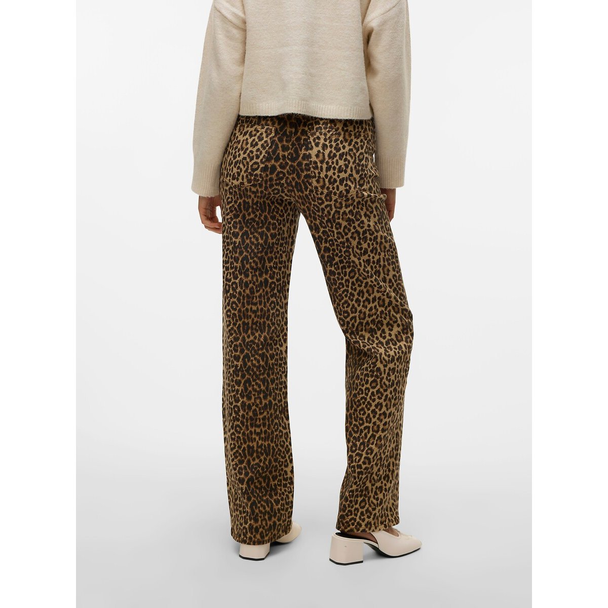 Jeans large imprimé léopard, VERO MODA