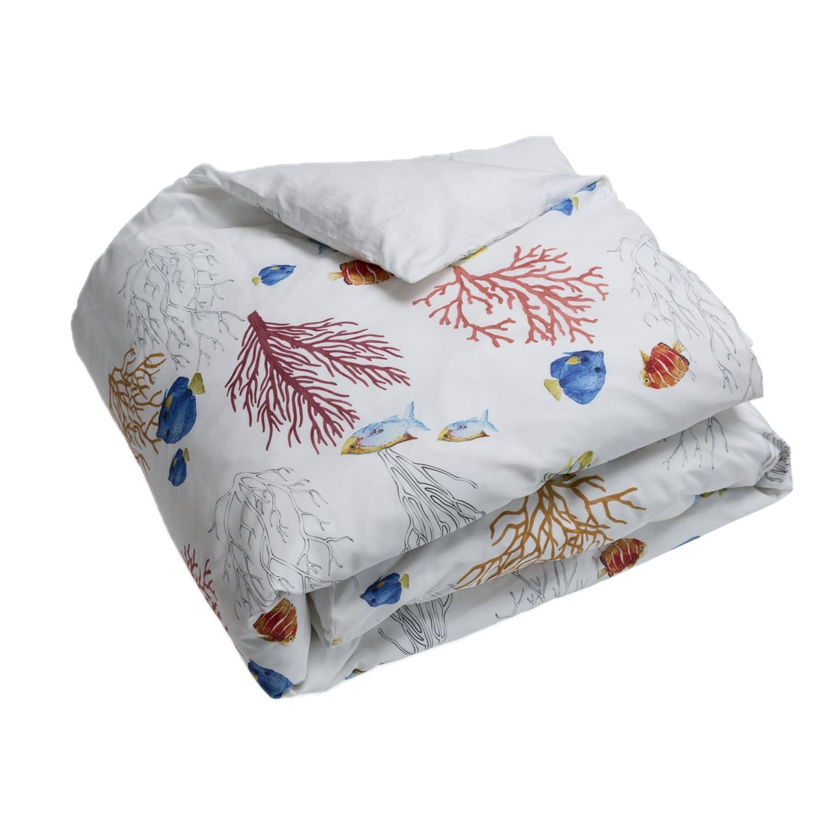Housse Couette Percale De Coton - CORAIL mer, TRADITION DES VOSGES