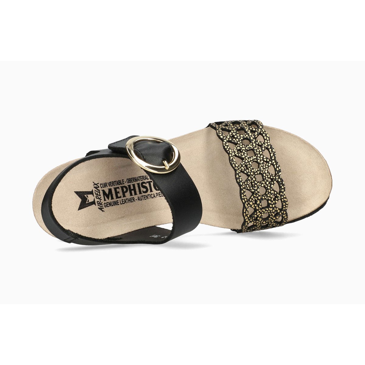 Sandales en cuir LEE jaune gold 5147, MEPHISTO