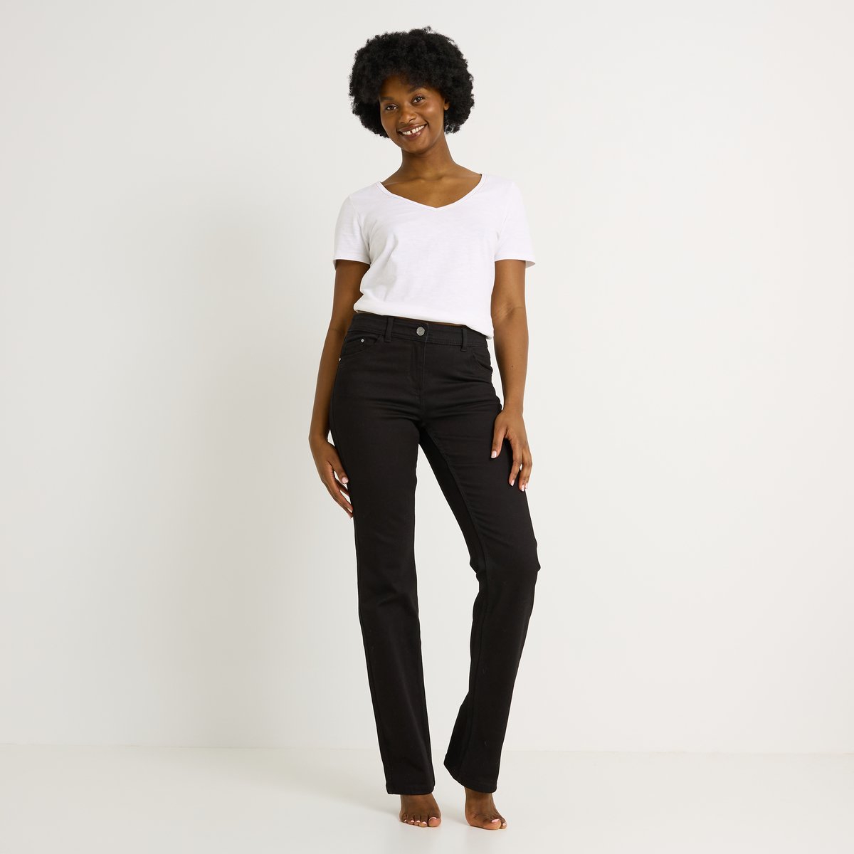 Jean droit NEWYORK D01 noir, GRAIN DE MALICE