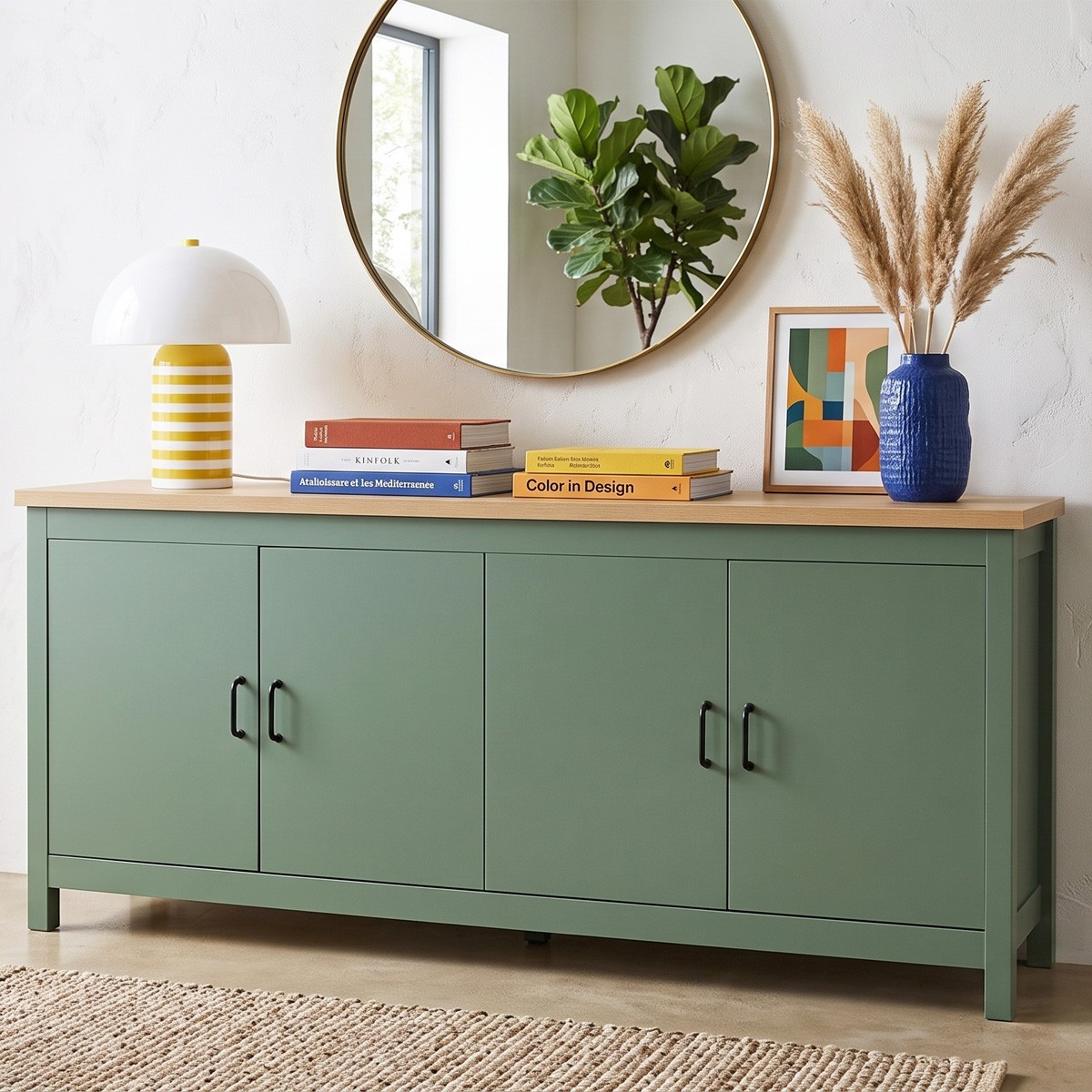 Buffet 4 portes - SANA vert, HOMIFAB