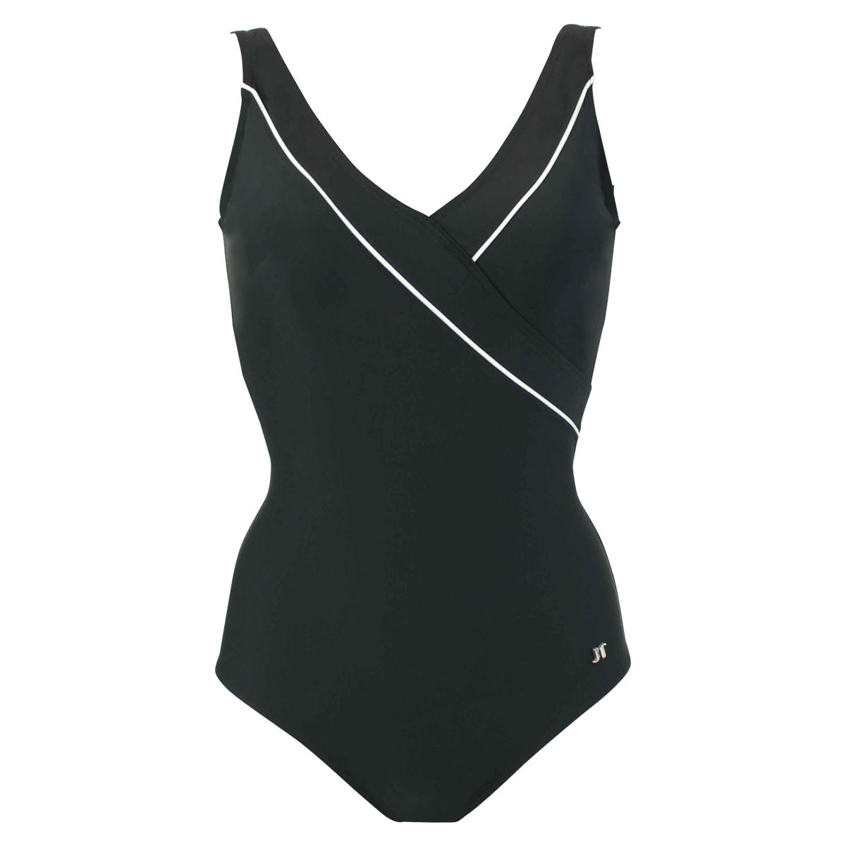 Maillot de bain 1 pièce grande taille sculptant JAVA noir, JANINE ROBIN