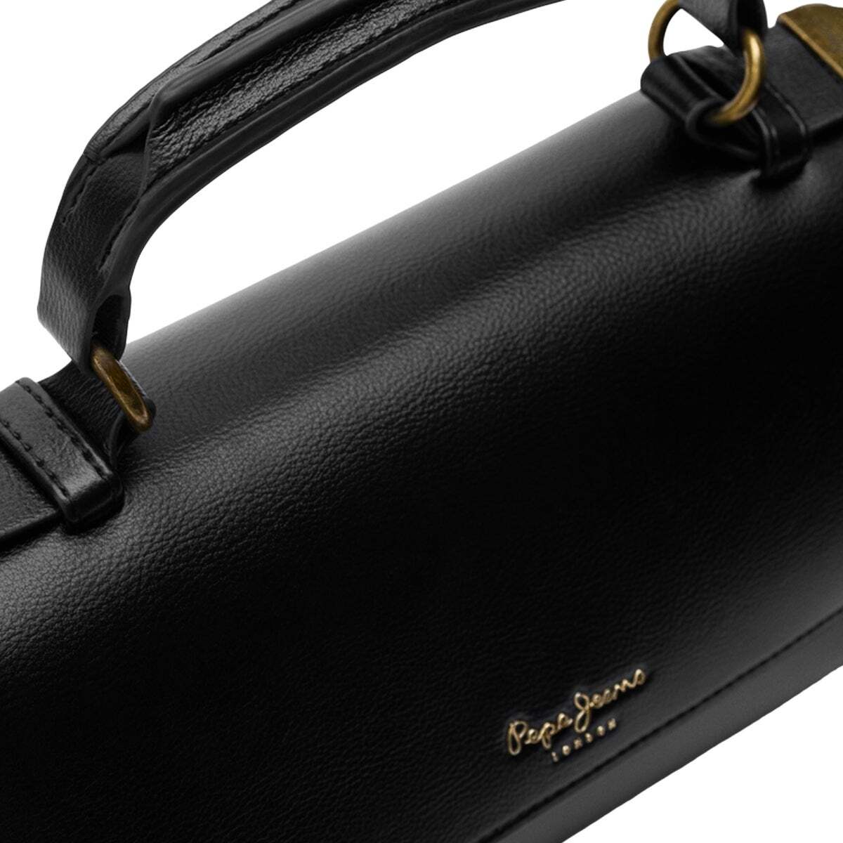 Sac Bandoulière À Rabat Effet Cuir noir, PEPE JEANS