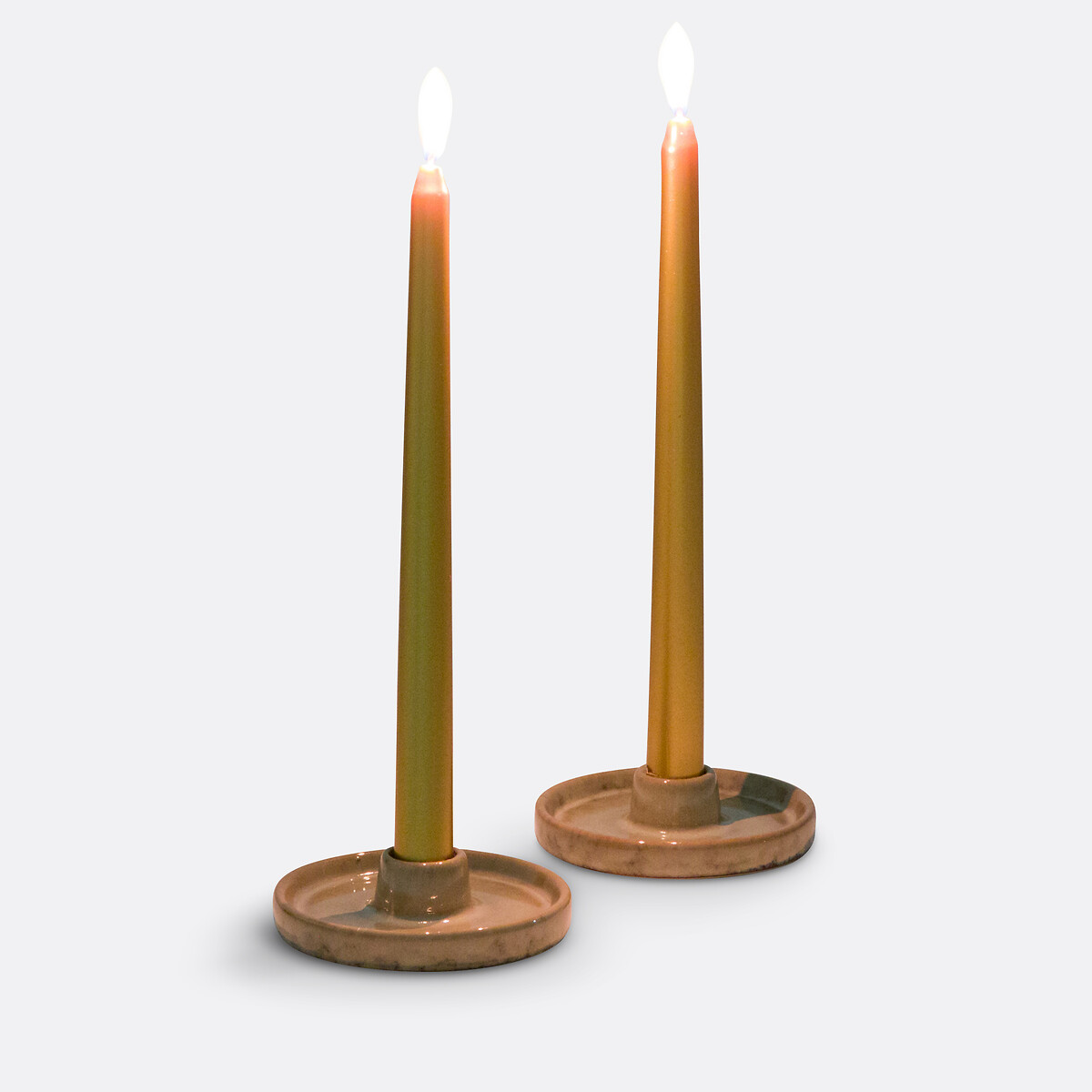 Lot de 12 bougies lisses H25 cm, Caspar or, LA REDOUTE INTERIEURS