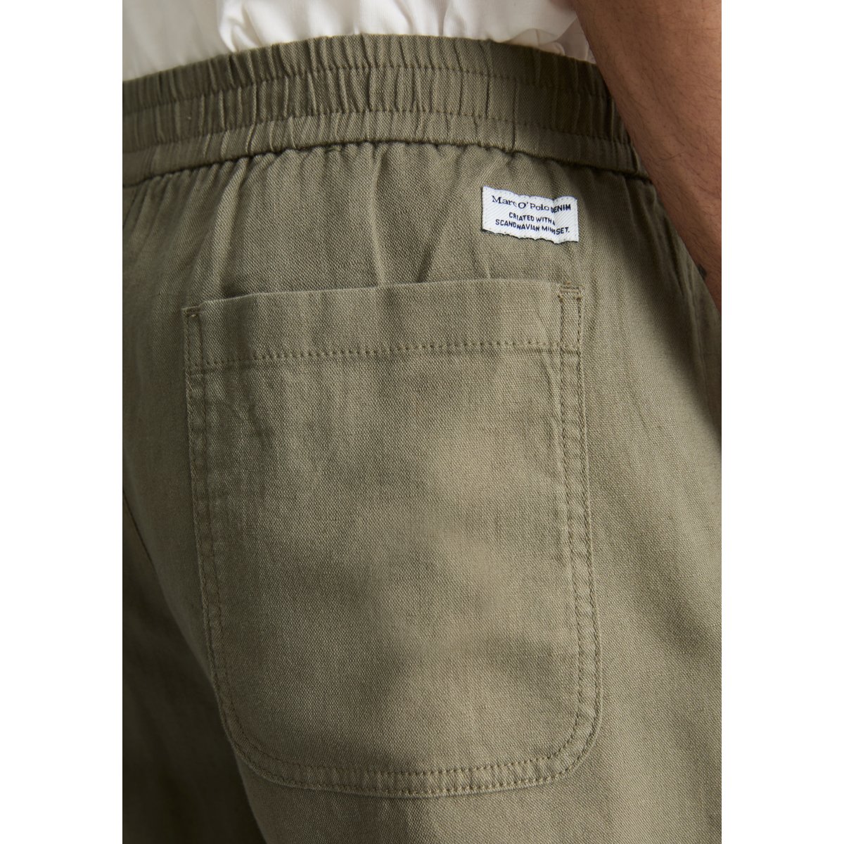 Short relaxed en coton bio et en lin vert, MARC O’POLO DENIM