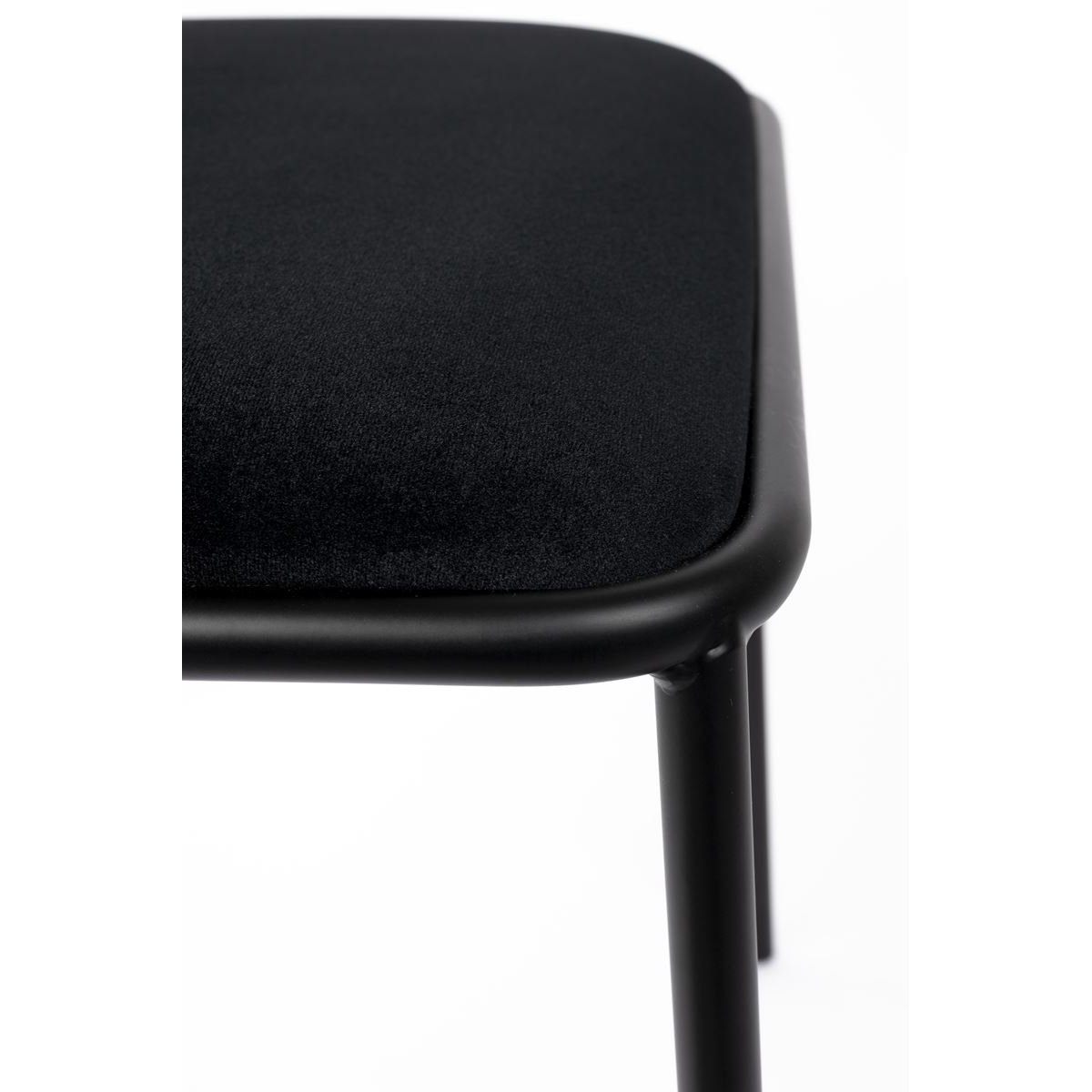 Chaise design en métal (lot de 2), ALBA noir, ZUIVER