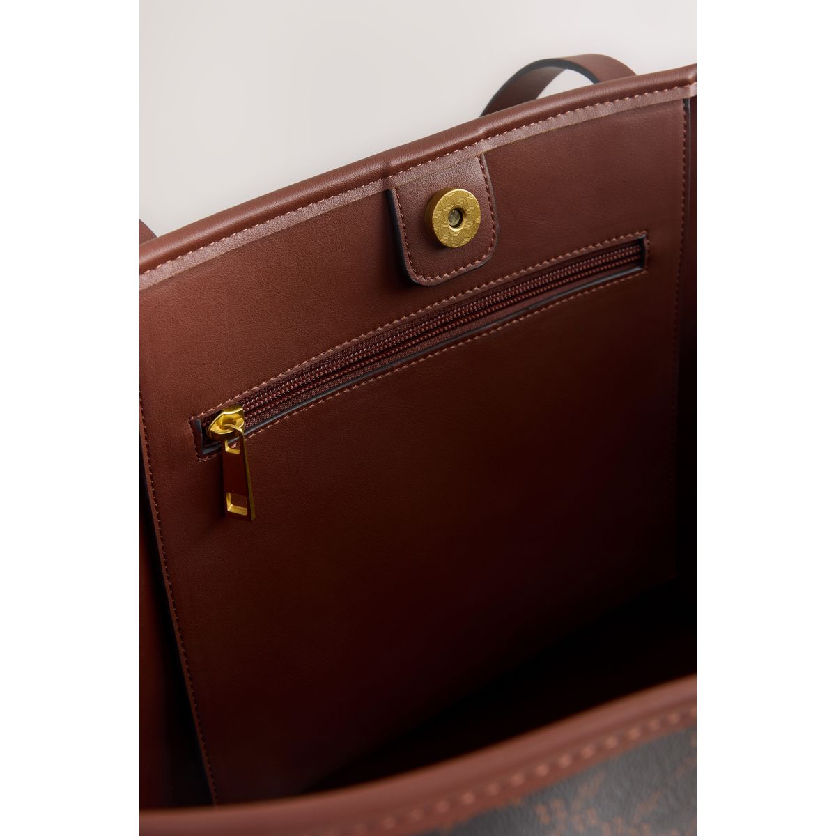 Grand sac à bandoulière monogramme marron, NEXT