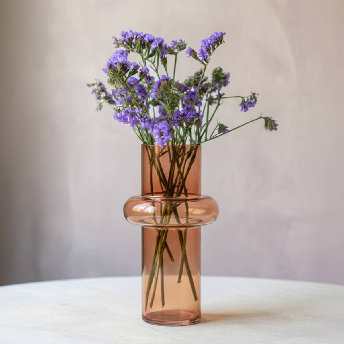 Vase anneau en verre, H25cm marron, DECOSTAR