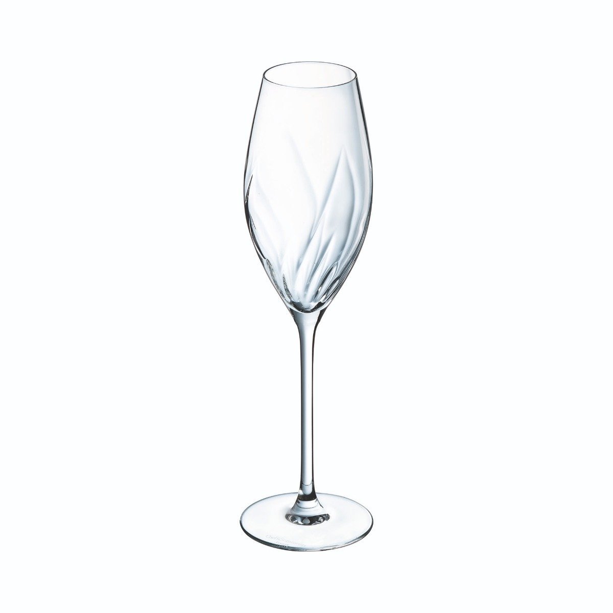 4 flûtes à champagne 24 cl -SWIRLY transparent, CRISTAL D ARQUES