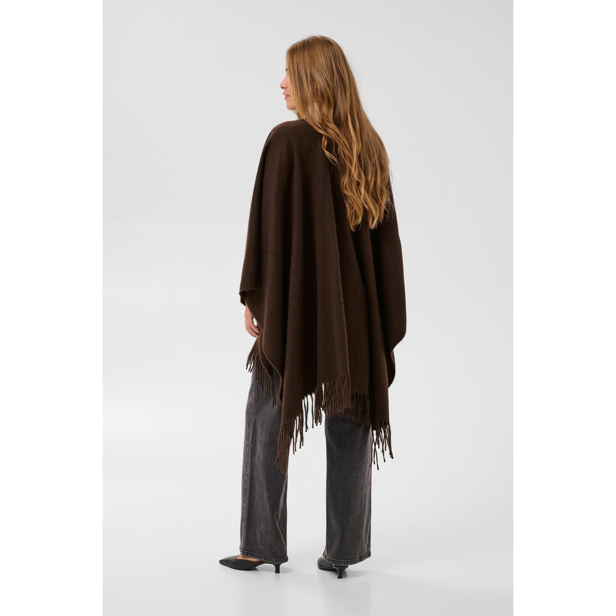 Poncho marron coffee bean, KAFFE