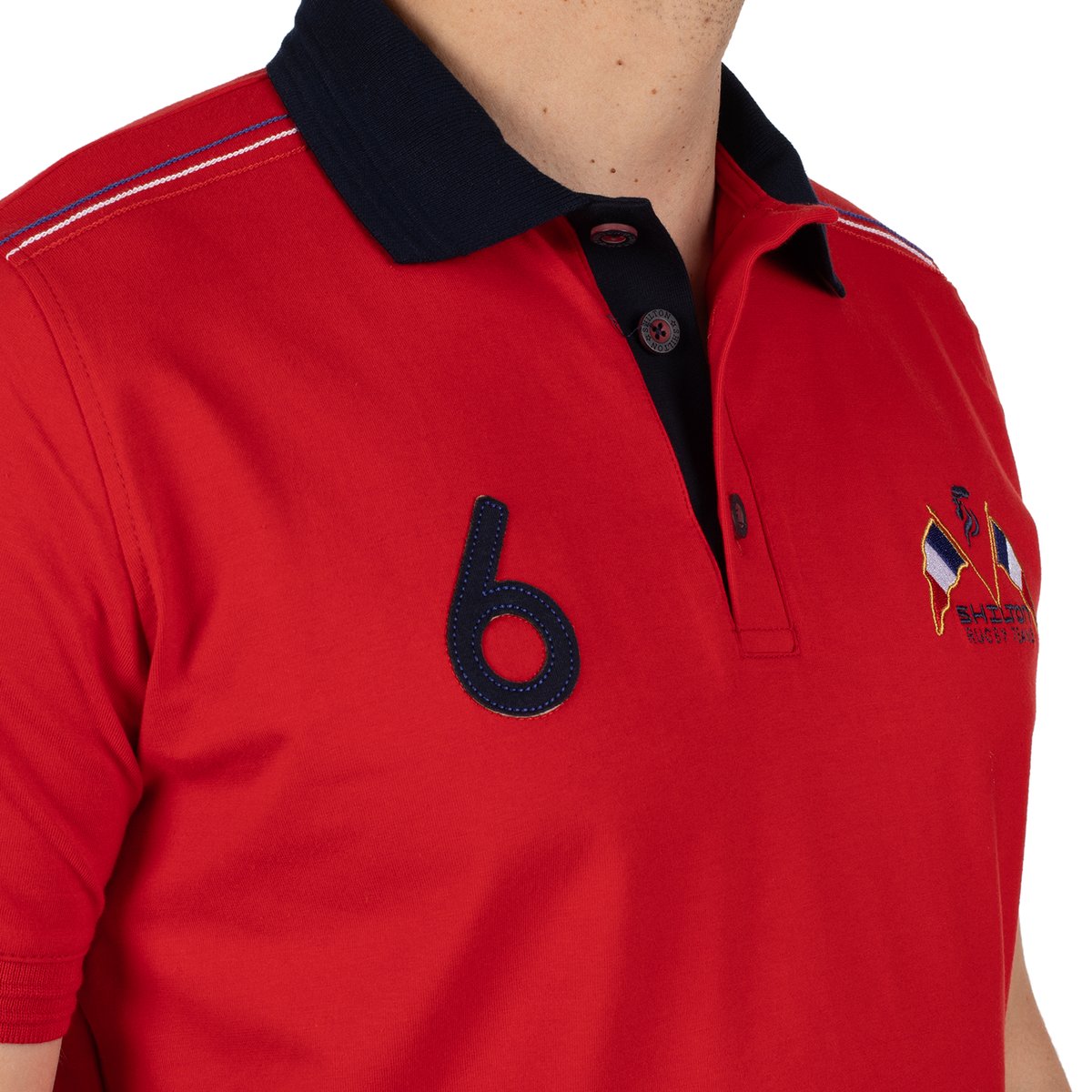 Polo rugby selection 6 rouge, SHILTON
