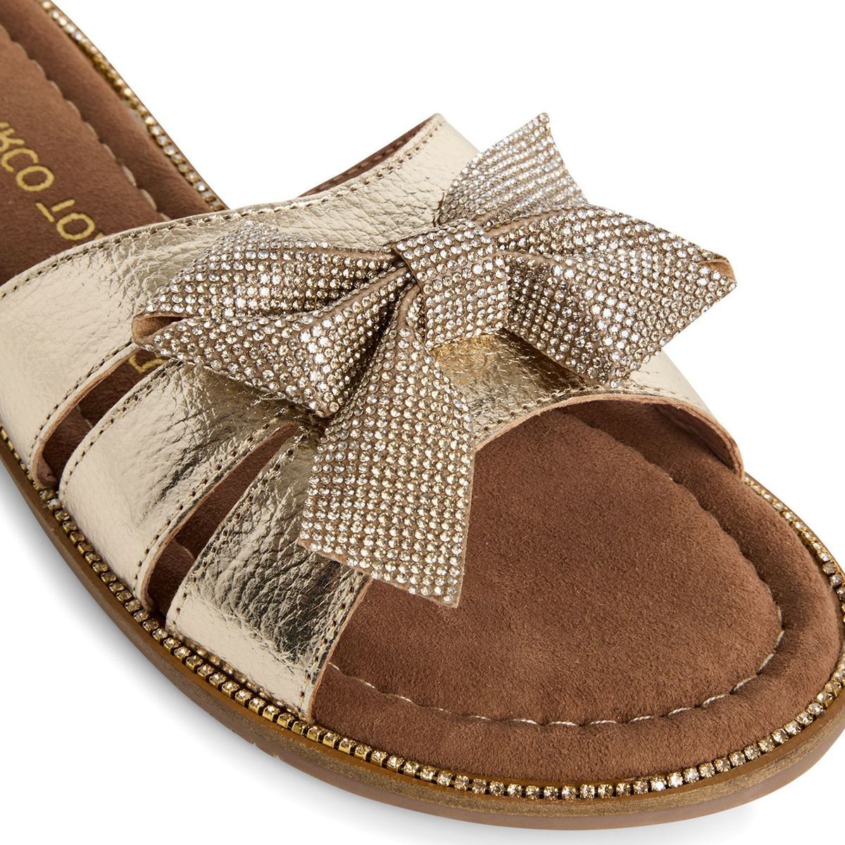 Mule en cuir multicolore gris platine, MARCO TOZZI