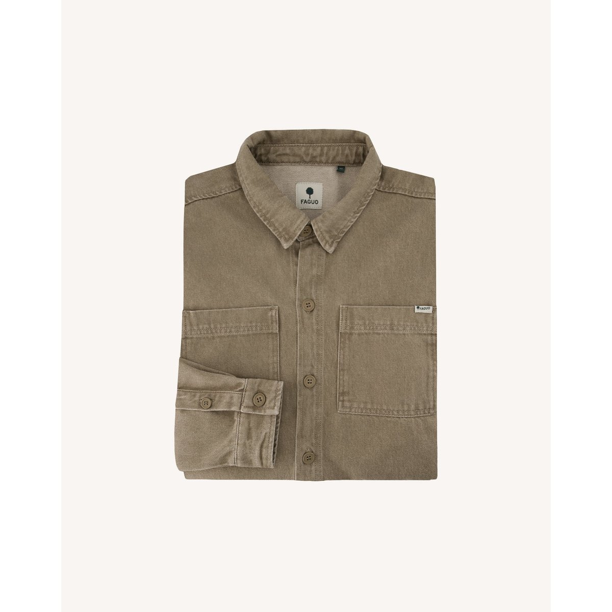 Sur-chemise denim sable, FAGUO