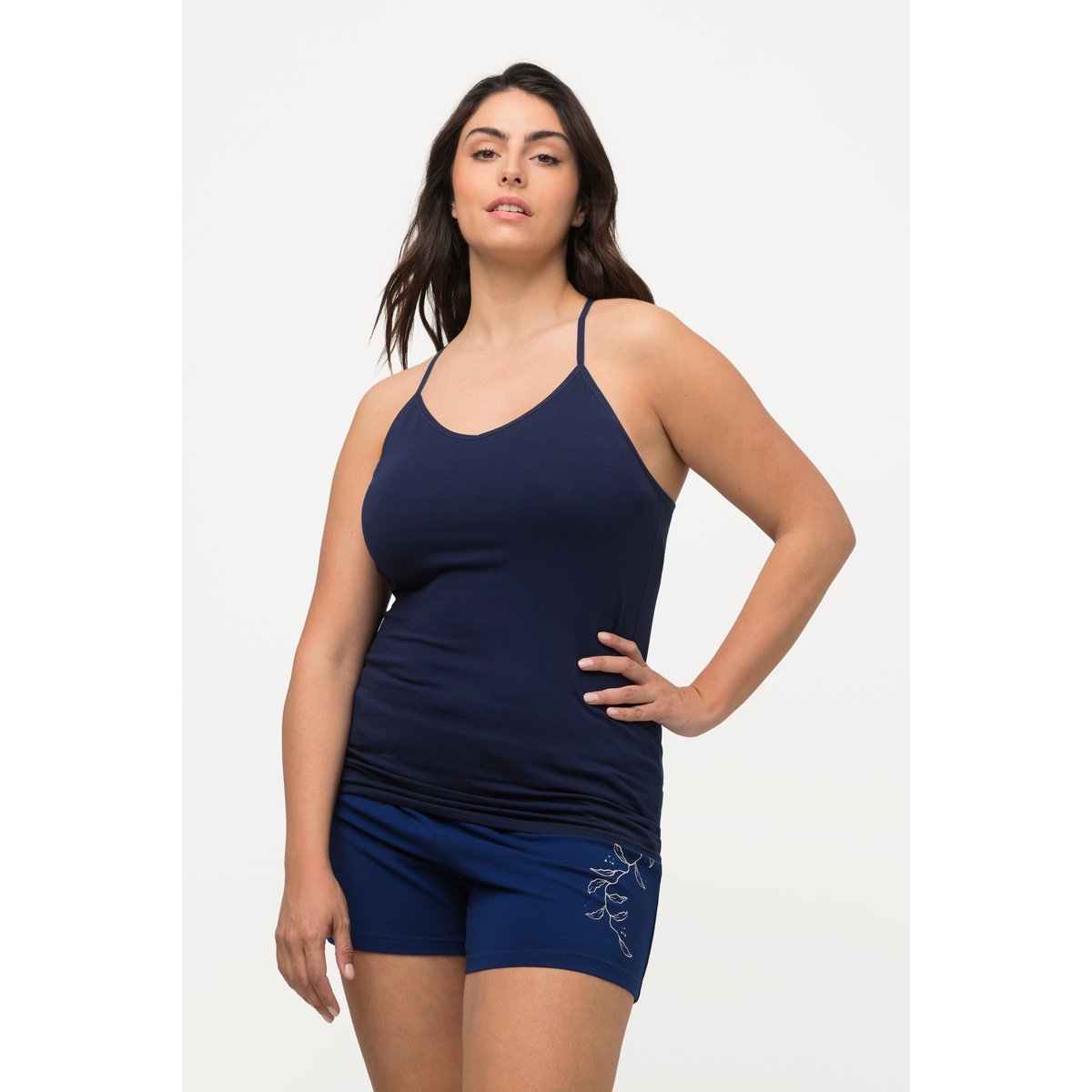 Maillot de corps avec dentelle, dos nageur encre, ULLA POPKEN