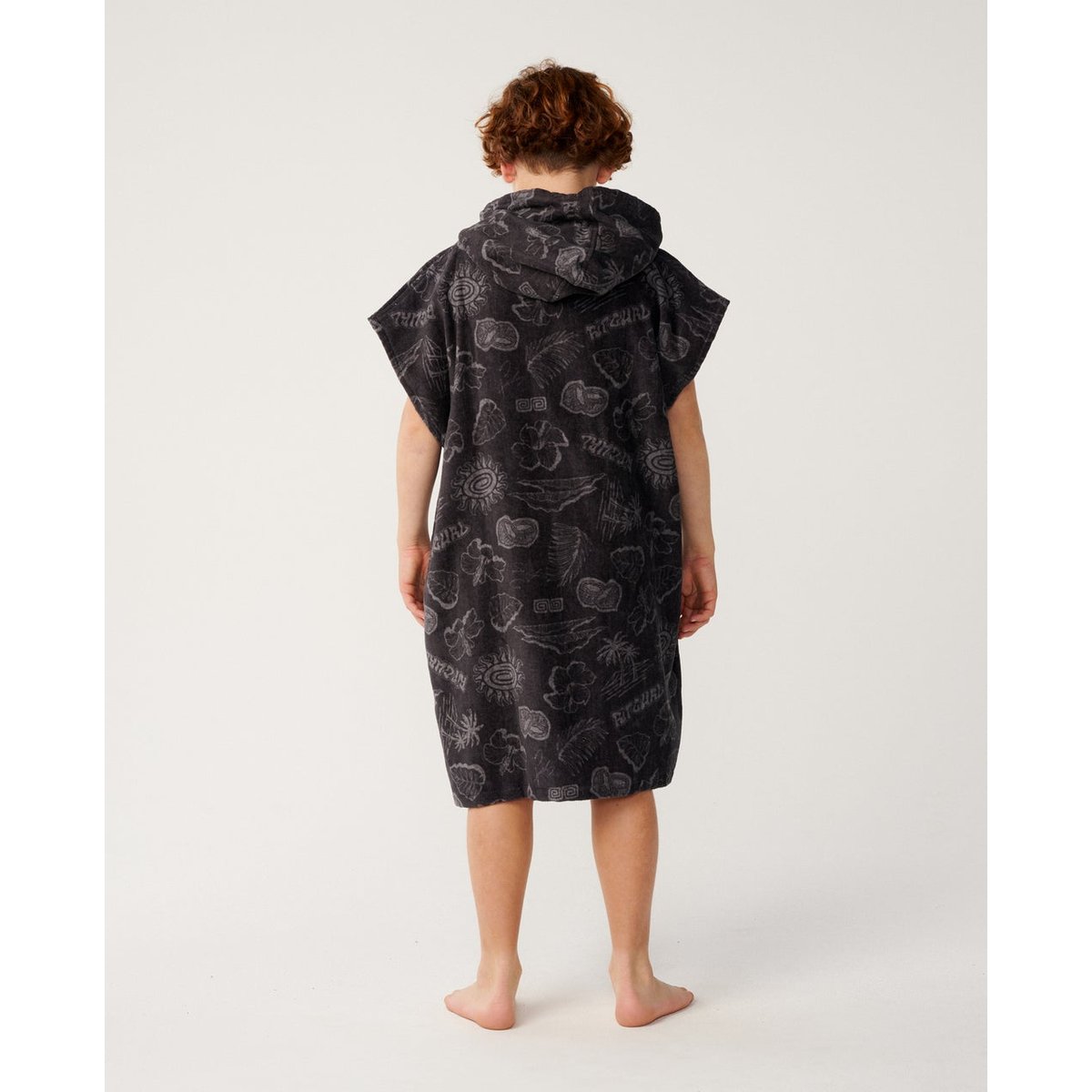 Poncho SURF enfant SESSIONS washed black, RIP CURL