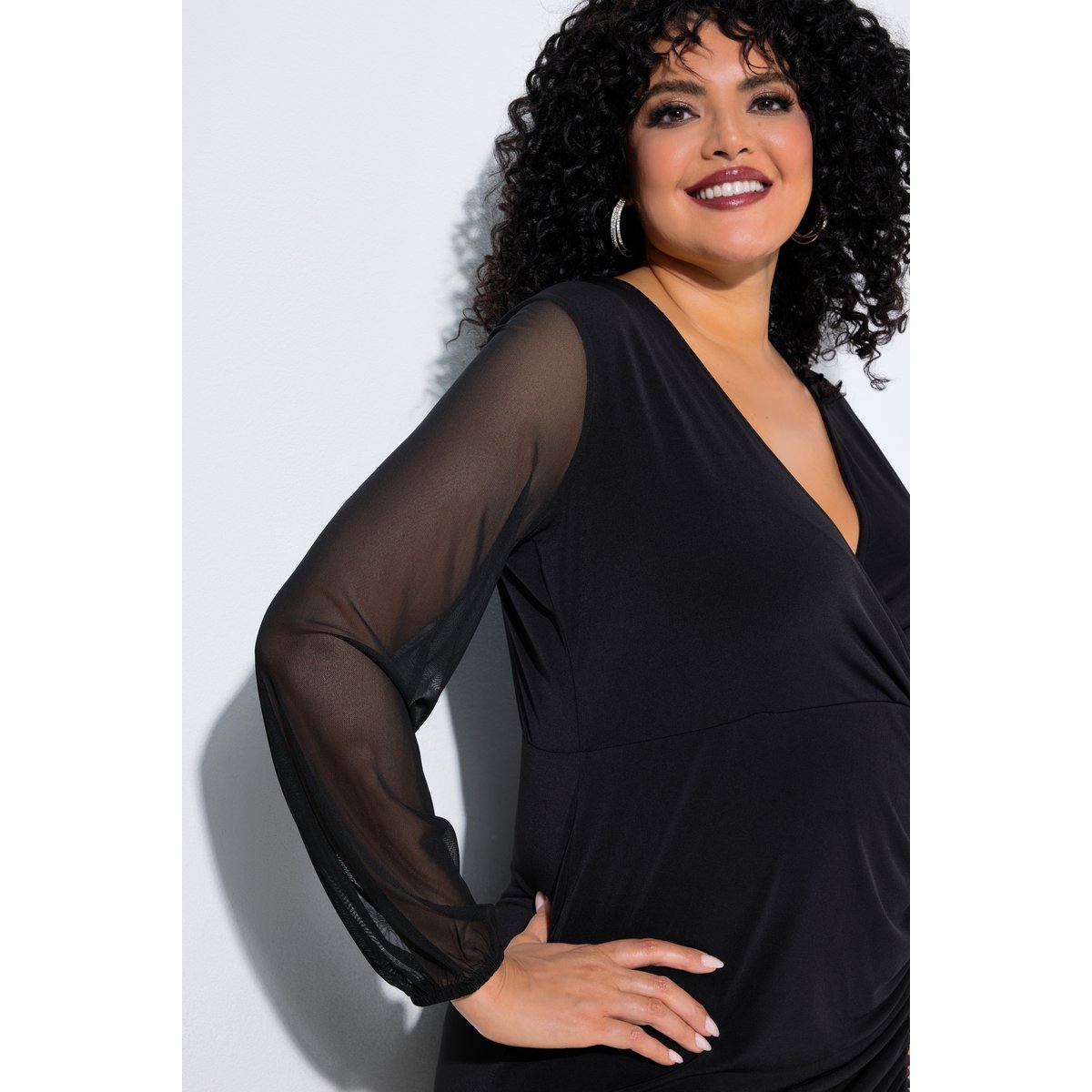 Robe en jersey noir, ULLA POPKEN