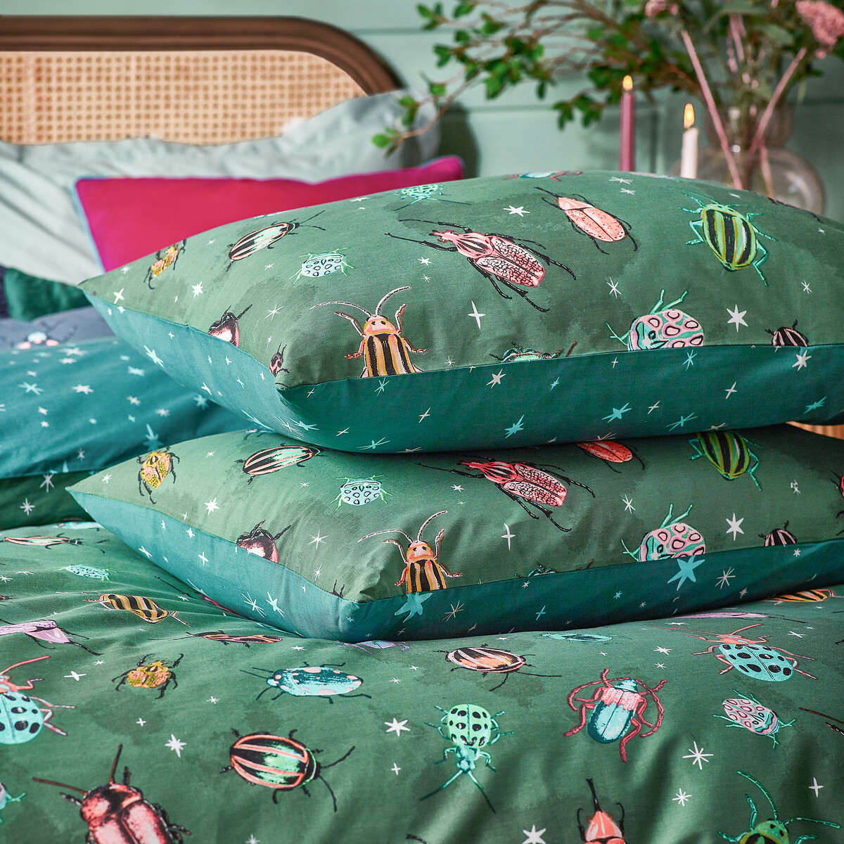 Beetalis Duvet Cover and Pillowcase Set emerald, FURN.