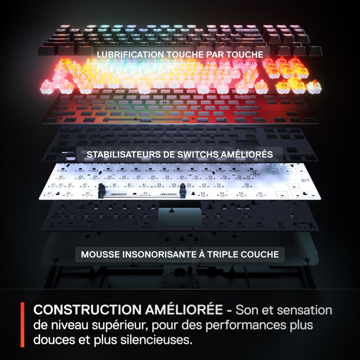 Clavier gamer Apex Pro TKL Gen 3 FR Blanc couleur unique, STEELSERIES