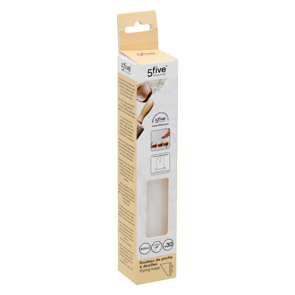 Poche à douille ESSENTIELS transparent, 5FIVE SIMPLY SMART