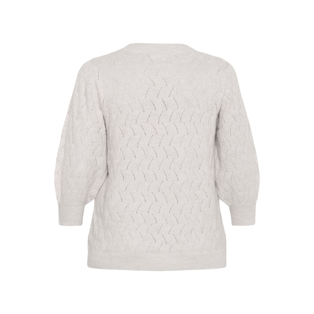 Knitted pullover gris light grey melnage, KAFFE CURVE