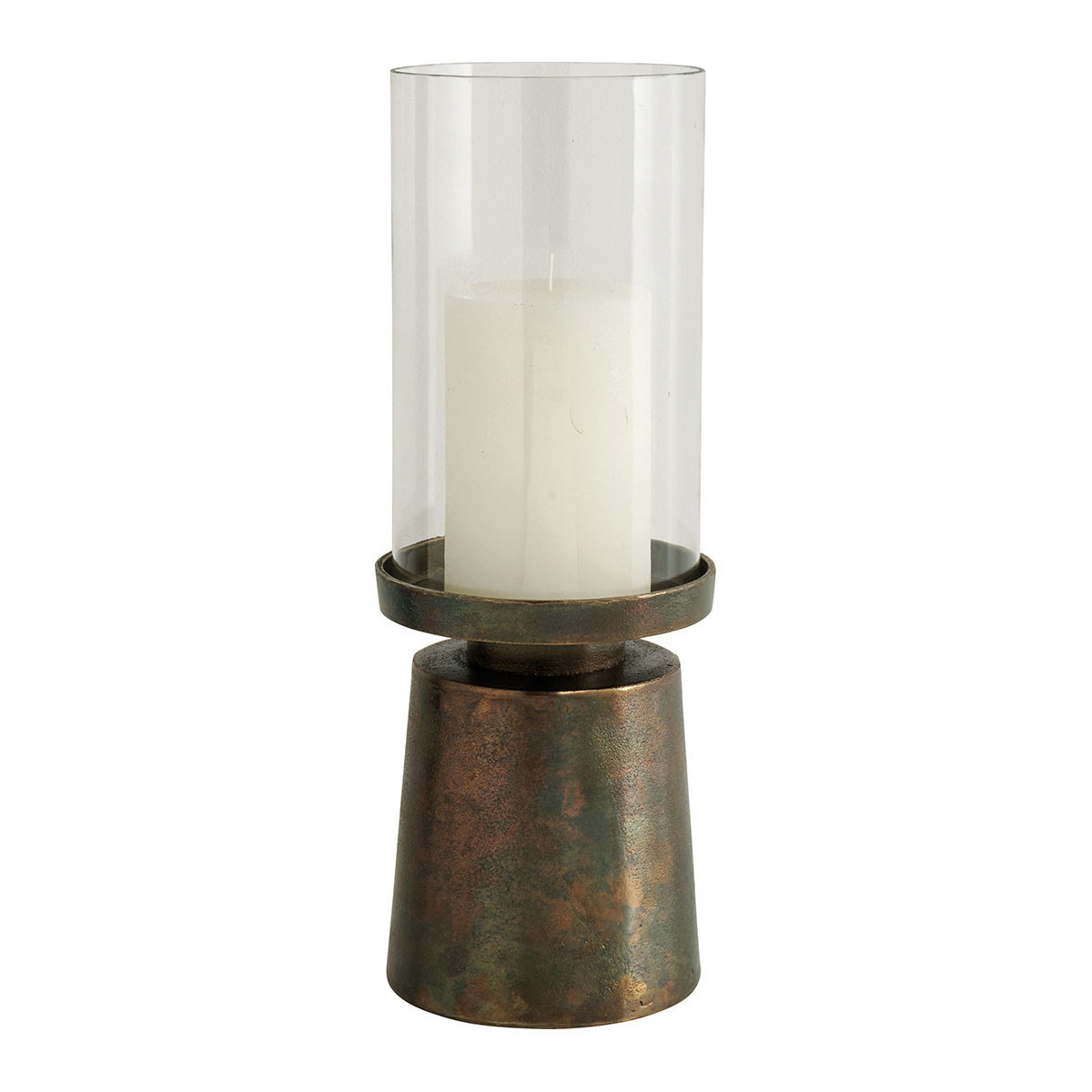 Photophore verre et métal or, BLANC D’IVOIRE