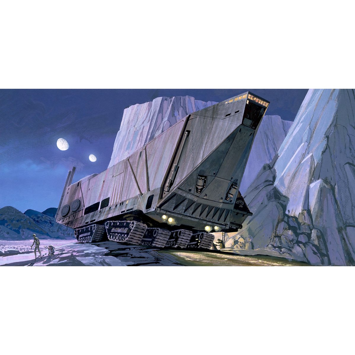 Papier peint Komar - Star Wars Classic RMQ Sandcrawler - 500 x 250 cm violet, HEXOA