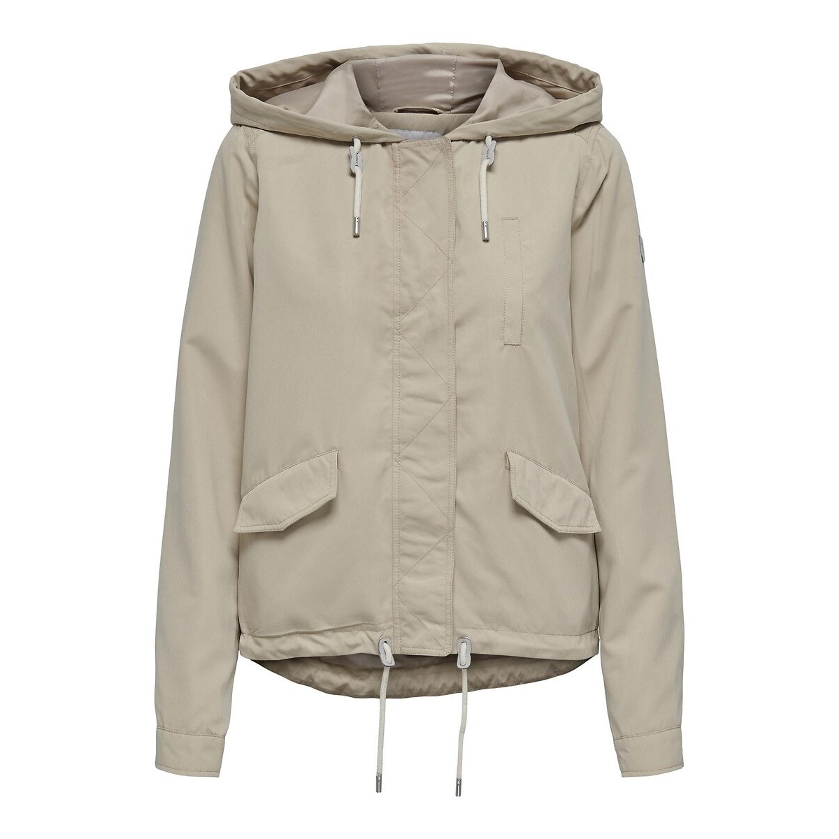 Parka à capuche taupe clair, ONLY