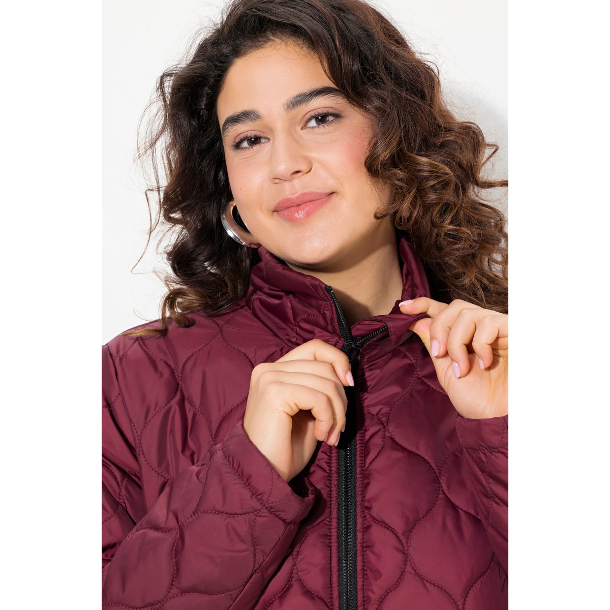 Veste matelassée HYPRAR avec col montant rouge vin, ULLA POPKEN