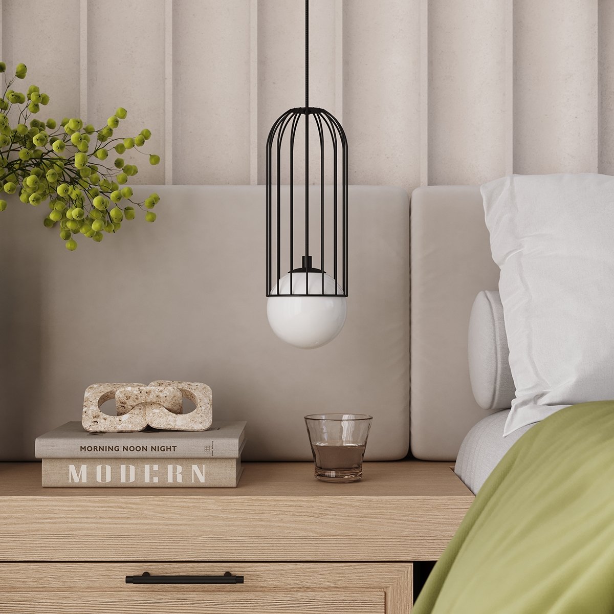 Suspension Acier Noir G9 1 Brina noir, EDEN