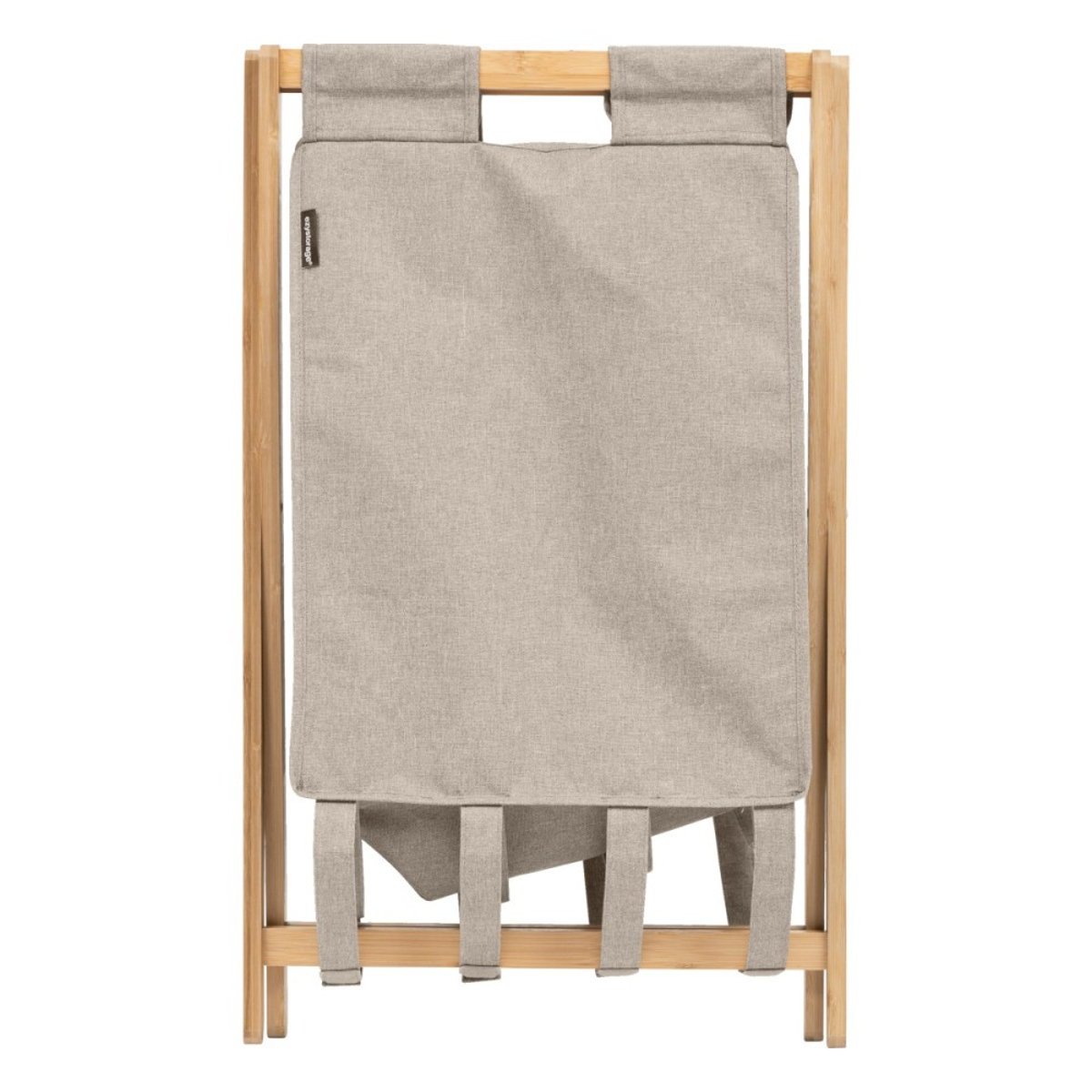 Panier à linge pliant 50L en bambou beige, ATMOSPHERA