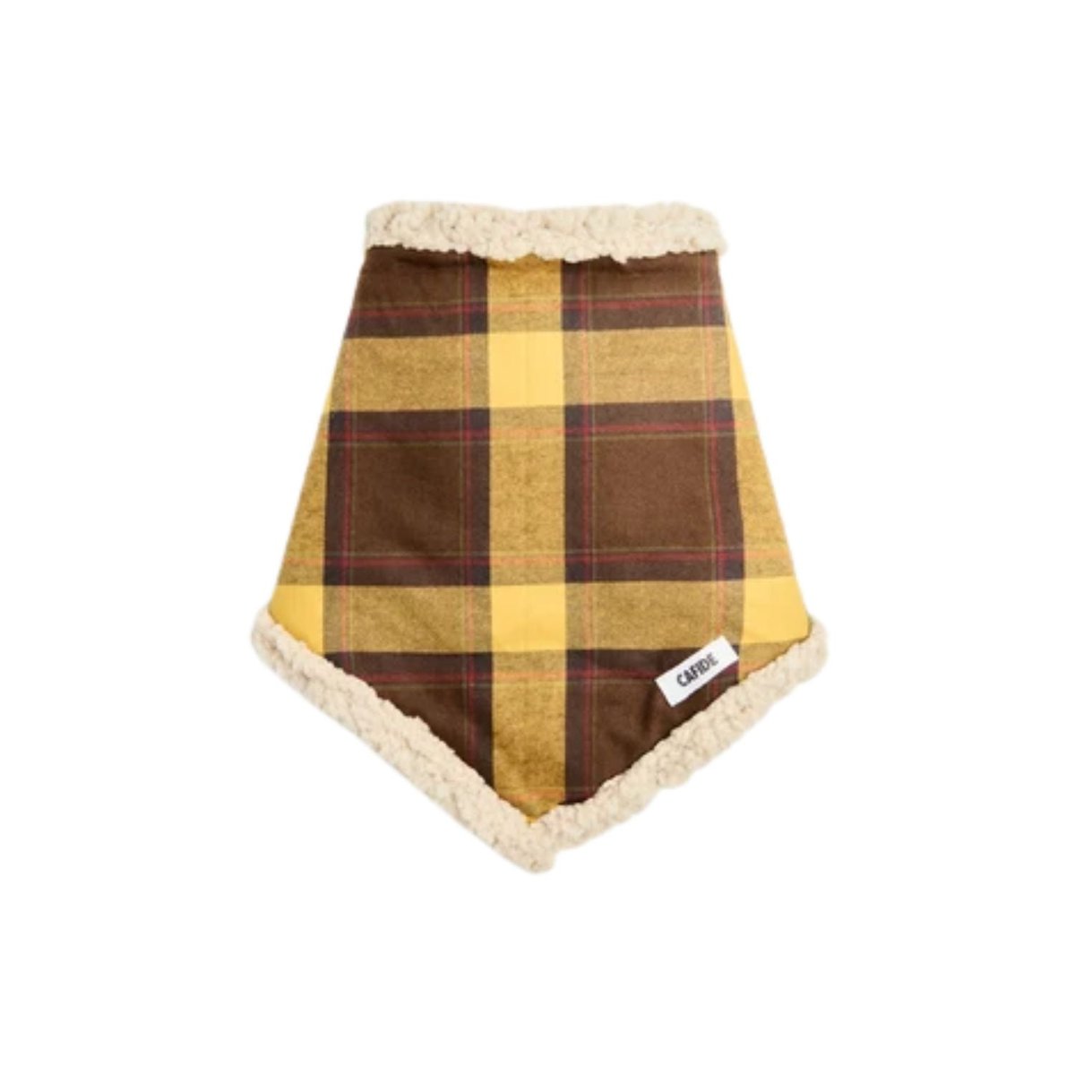 Bandana tartan moutarde pour chien, Nata jaune, CAFIDE